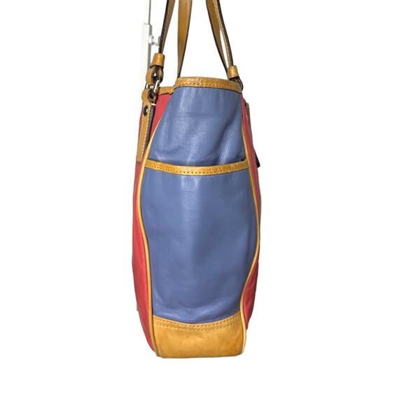 COACH Color Block Shoulder Tote Bag - Picture 3 of 13